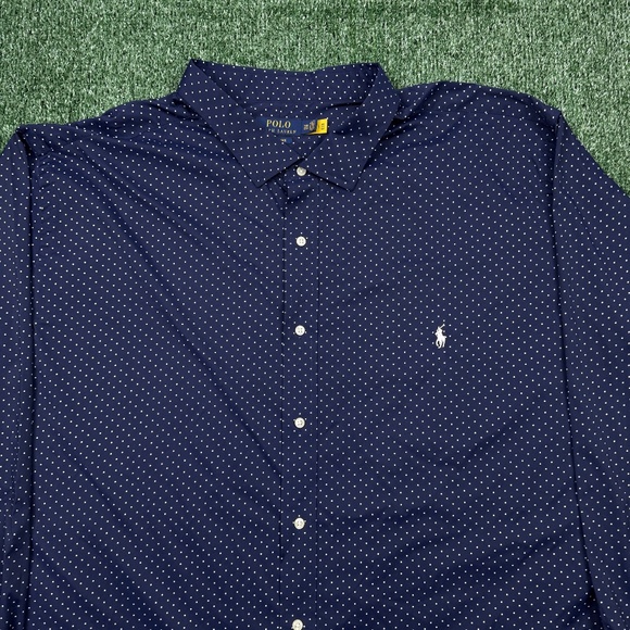 Polo Ralph Lauren Button Up Shirt Men's Size 5XB Blue Long Sleeve Collared - Picture 2 of 8